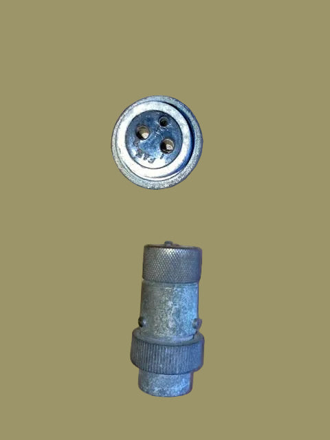 F & E, Films & Equipment, Cannon Sale, Plug and Socket Set,  3 pin ,  Aperture ID approx 18.5mm