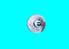 ATE, CHROME & ROYAL BLUE ENAMEL BADGE, 19mm SIZE, BOLTED STUD MOUNT