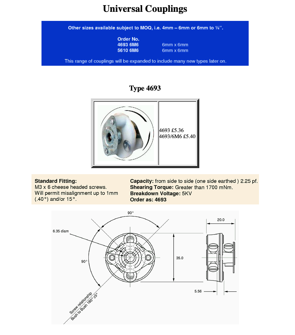 JACKSON BROS, UNIVERSAL COUPLING, CAT NO. 4693, C4493