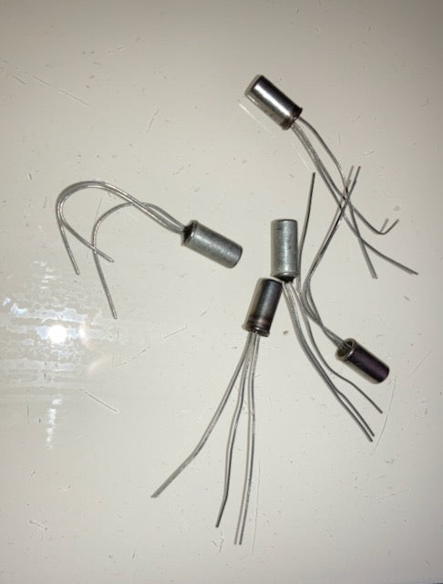 PACK OF 5X, UNMARKED PNP GERMANIUM TRANSISTORS, THOUGHT TO BE AC128, AC128