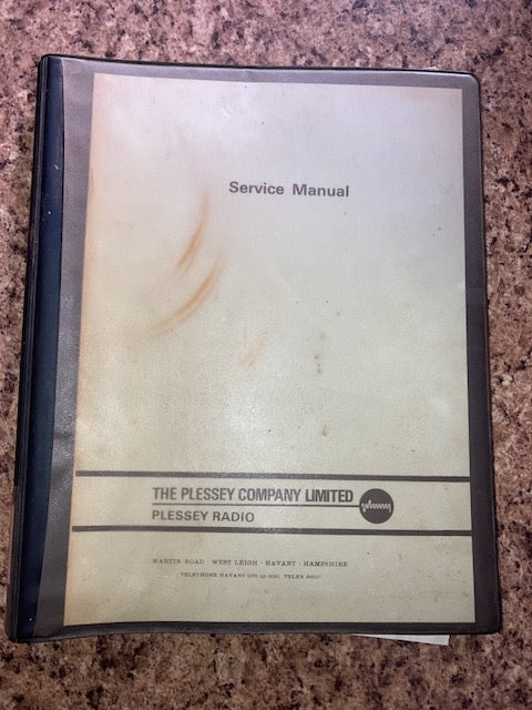 PLESSEY, SERVICE MANUAL, ORIGINAL BINDER, PR153 RECEIVER