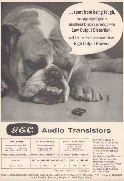 GEC, GET110 ,GET120 ,Transistor, PNP, Germanium,