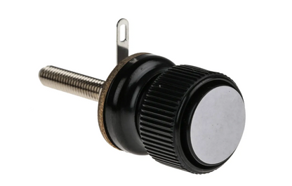 RS PRO, Black Terminal Post, 3kV, 30A, M6 Thread, NOS,  444-781