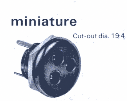 Miniature Bulgin, 3-Pin, Mains Panel Socket, 250V 3A,  SA2404 Socket as used for Michel Gyrodek PSU