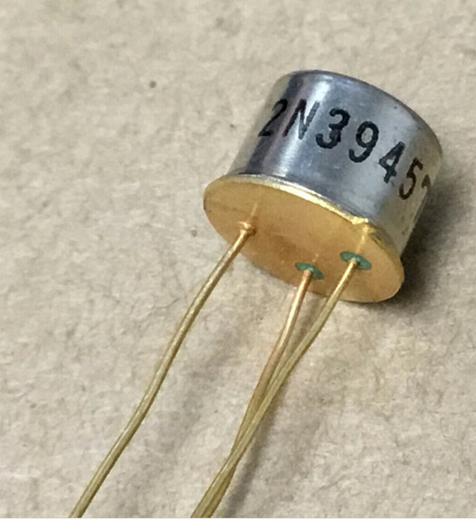 TELEDYNE, 2N3945, SILICON TRANSISTOR, NPN,  NSN#, 5961-00-887-5929, GOLD LEADS