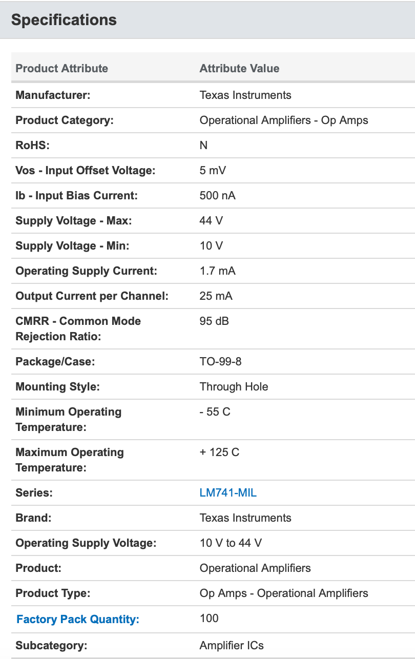 U5B7741393, Texas Instruments, Operational Amplifier