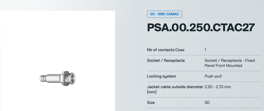 Lemo plug,  00-NIM- CAMAC,  PSA.00.250.CTAC27