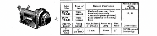 BULGIN, D370/MBC, D377/MBC, SPECIAL DUTY, SIGNAL LAMP, BLUE GLASS LENS