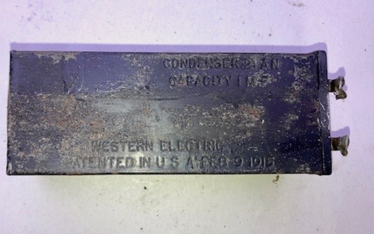 Western Electric, Telephone Condenser Block, Type 21AN, 1 mF, Dated 1915