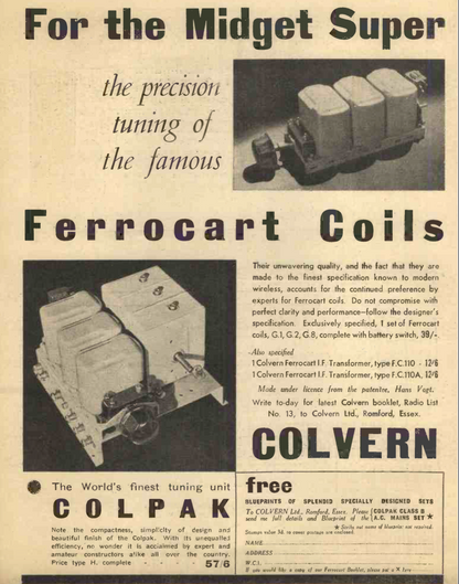 COLVERN, FERROCART, FC110, INTERMEDIATE FREQUENCY, NEW BOXED, 1933