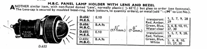 BULGIN, D656, ENLCLOSED  SIGNAL LAMP, RED TRANSLUCENT LENS
