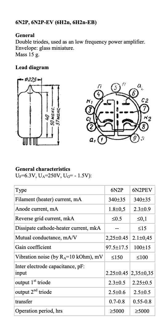 6N2P-EV, 6N2, 6H2n-EB, Voshkod, Rocket Logo, NOS, 1980 manufacture