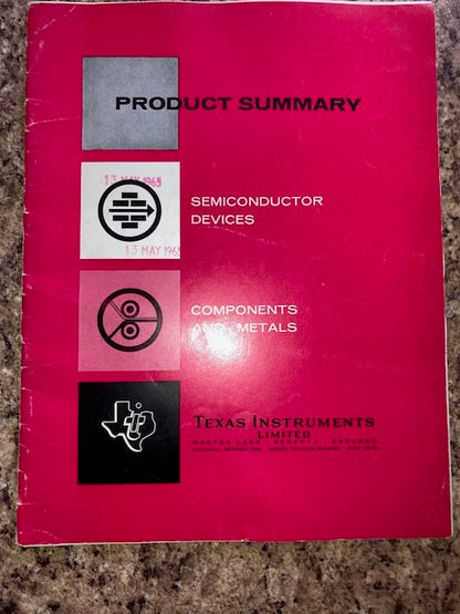 TEXAS INSTRUMENTS LTD,  SEMICONDIUUCTORS, COMPONENTS, METALS,  DATABOOK, 1965
