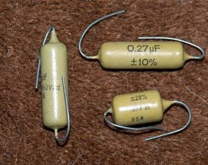 MULLARD C296 SERIES AXIAL POLYESTER CAPACITORS 160V  MUSTARD CAPACITORS IN VARIOUS VALUES