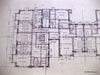 BLUEPRINT OF BLOCKS OF FLATS WEST END LANE HAMPSTEAD FROM 1935