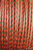 SILK BRAID COVERED VINTAGE 20 AWG HOOK UP WIRE RED WITH GREEN TRACER STRIP - MULLARD MAGIC