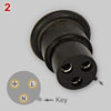 BULGIN, 3 PIN POWER PLUG, SA1393, FOR LEAK TL12.1 & QUAD ESL 57,  22mm NOSE DIA.