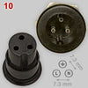 7.3mm DIA, MINIATURE, BULGIN, 3 PIN PLUG,  REAR ENTRY, P430, QUAD 303 33 AMPLIFIERS, RACAL RA1772, NEW NOS