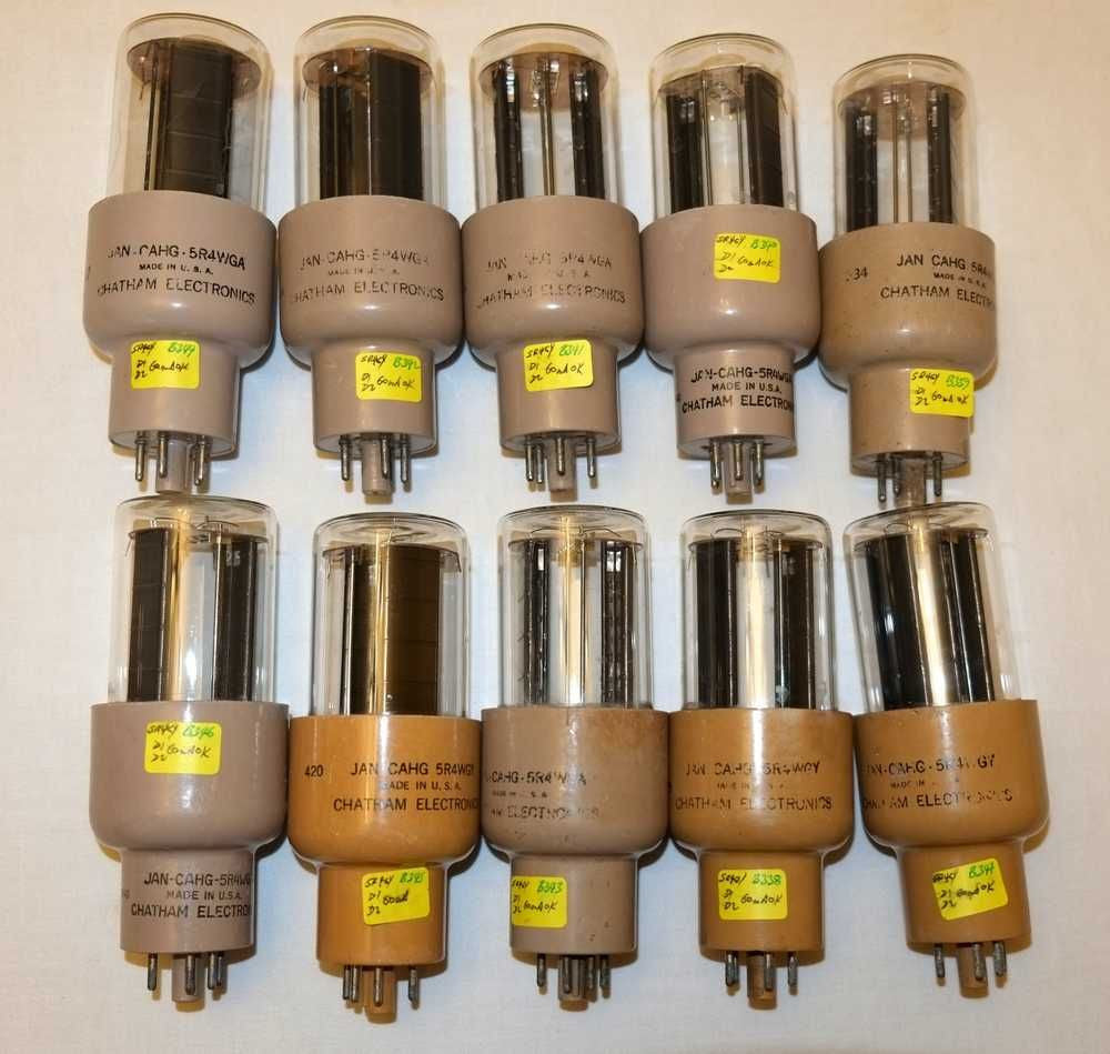 5R4WGA, CHATHAM ELECTRONICS, JAN-CAHG, BLACK LADDER ANODE,