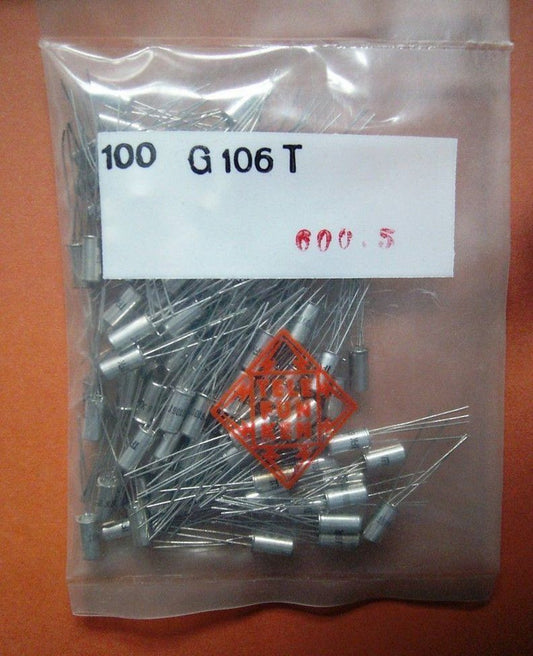 NOS TESTED TELEFUNKEN GERMANIUM NPN TRANSISTOR G106T, TO REPLACE 2N990, 2S43, 2SA73, 2SA93, 2SA518, 3AG10, 3AG11, 3AG12, 3AG21, 3AG22, AF106, AF117, AF127, AF137, GF122, GF322A, GFT43, OC41, OC169, ST28C, ST37E, T-1877, T-2091,