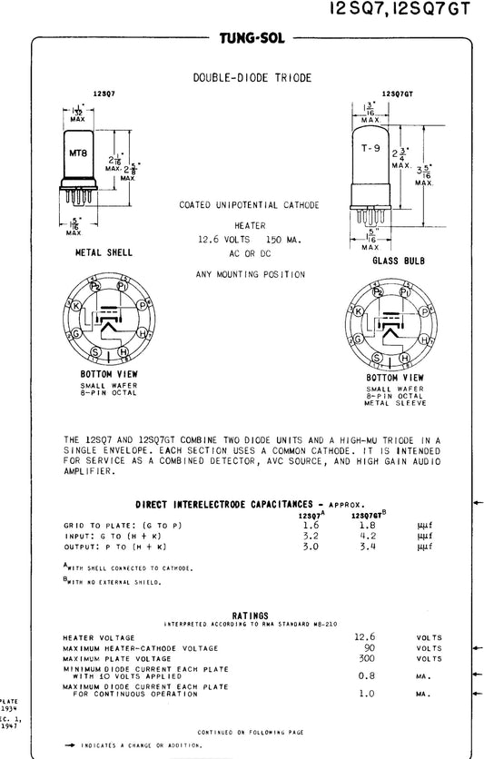 VT-104, ZENITH, NEW BOXED, 12SQ7
