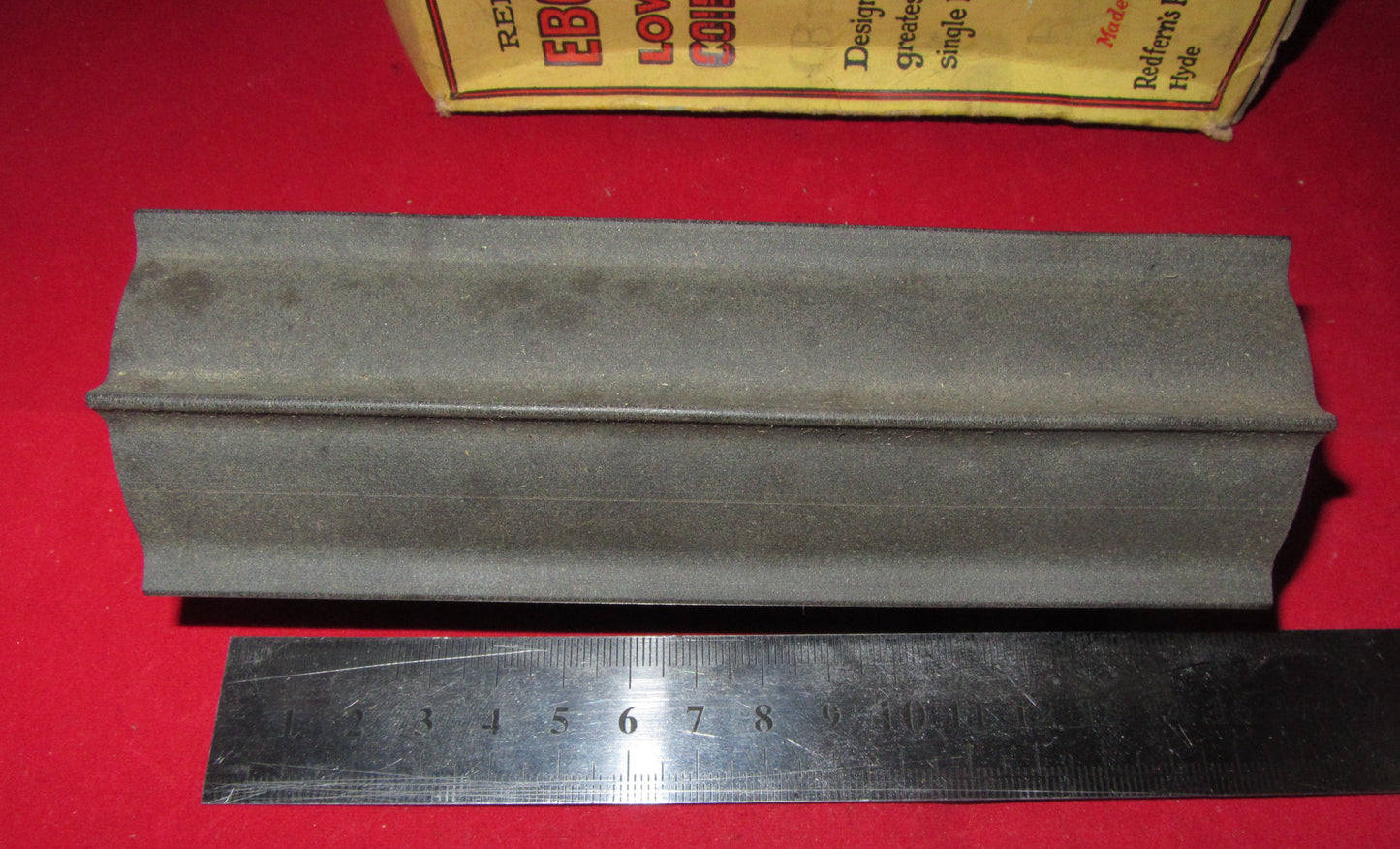 1926S,&nbsp; EBONITE, COIL FORMER, COIL QUOIT, , REDFERNS RUBBER COMPANY, HYDE, 150 x 55mm