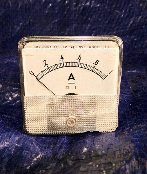 SHINOARA 0 - 1A PANEL METER, SLIGHT COVER DAMAGE