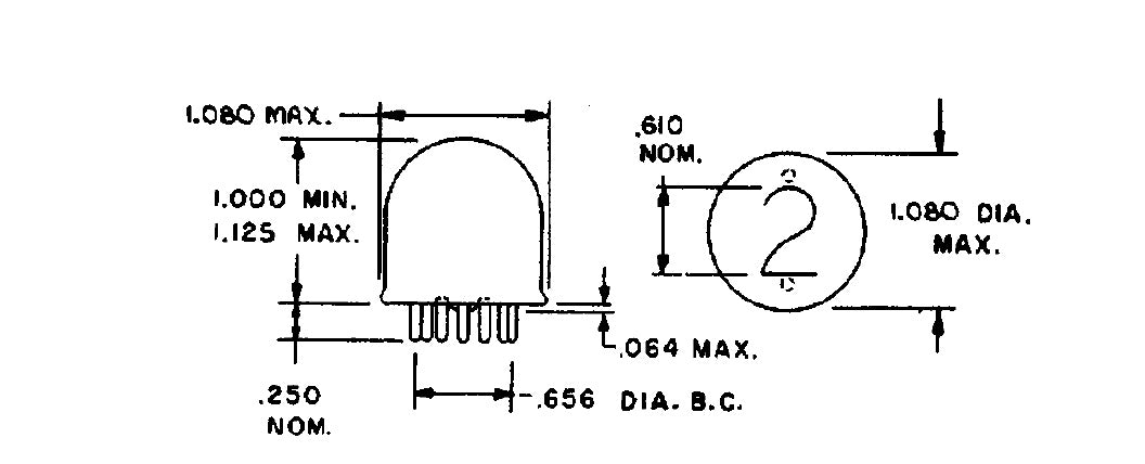 8037, B-5031, 15.5mm,Nixie, numeric tube, manufactured by Burroughs
