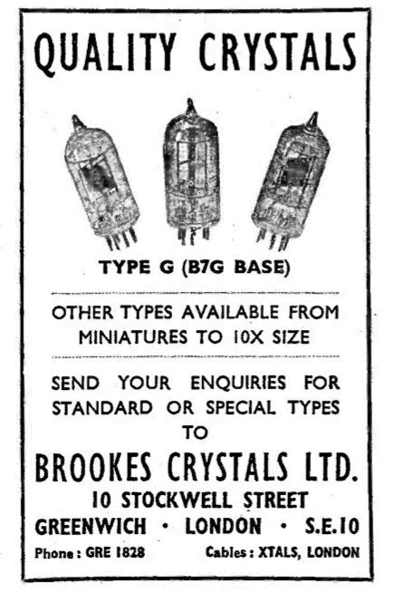 B7G BASED GLASS ENVELOPE CRYSTALS BY GEC, BROOKES AND MARCONI