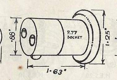 BULGIN, 2 PIN  PLUG, SA1373, BBC SPEAKER PLUG, NO REAR, WHITE BAKELITE, 22mm NOSE DIA (Copy)