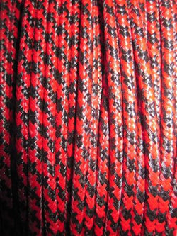 SILK BRAID COVERED VINTAGE 20 AWG HOOK UP WIRE RED WITH BLACK TRACER STRIP - MULLARD MAGIC
