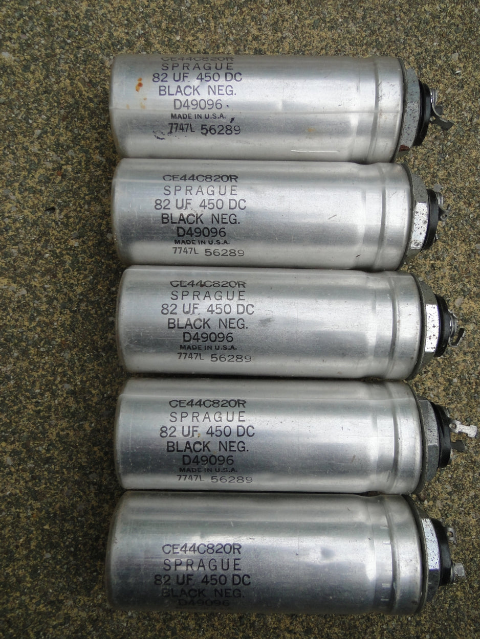 SPRAGUE, RADIAL ELECTROLYTIC CAPACITOR, 82uF @ 450V, IDEAL FOR RADFORD STA25