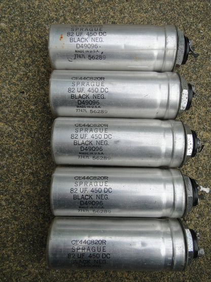 SPRAGUE, RADIAL ELECTROLYTIC CAPACITOR, 82uF @ 450V, IDEAL FOR RADFORD STA25