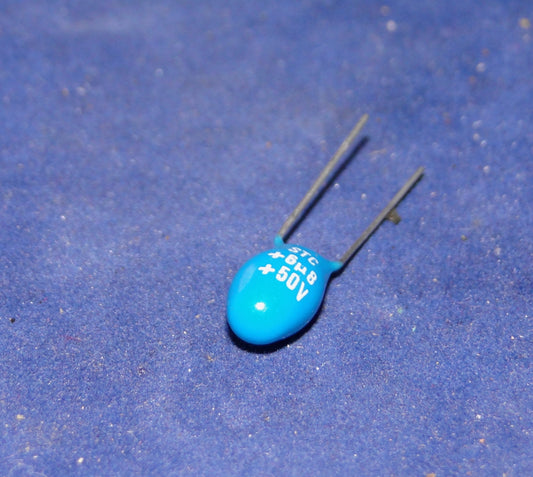 STC, TANTALUM CAPACITORS, 6.8uF @ 50V, EX MIL,