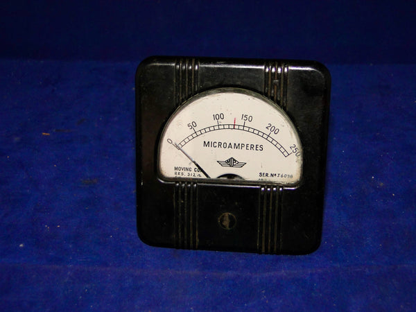 MIP, PULLIN, 3 INCH SQUARE, Moving Coil Meter, 0 - 250mA