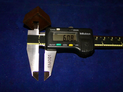 MILK CHOCOLATE COLOURED, PYE, SQUARE RADIO KNOB, 25mm DIA, 6mm SHAFT,