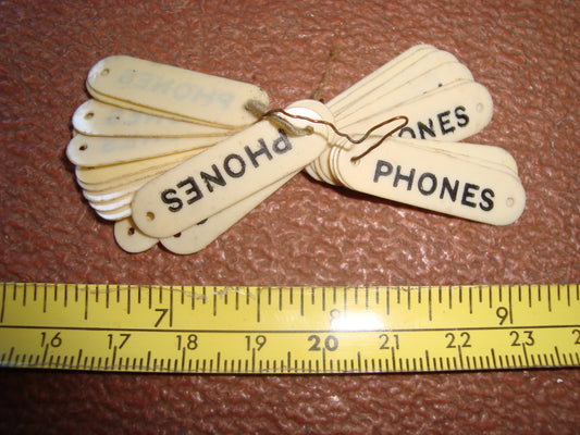 1920s RADIO CONTROL & CONNECTOR LABELS FOR CRYSTAL SETS etc - MULLARD MAGIC - 2