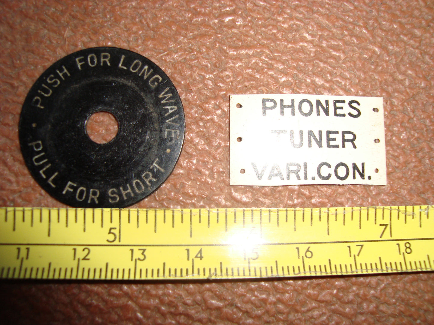 1920s RADIO CONTROL & CONNECTOR LABELS FOR CRYSTAL SETS etc - MULLARD MAGIC - 7