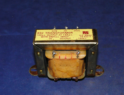 RS, RADIOSPARES, 15V 1.8A, TRANSFORMER, 19-632-5