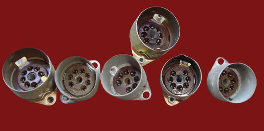 BROWN MICANOL MCMURDO B7G VALVE BASES  EX EQUIPT - MULLARD MAGIC