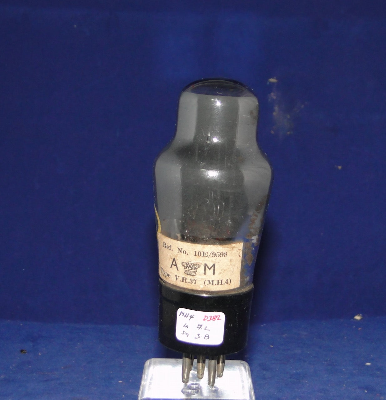 MH4, MARCONI OSRAM, TRIODE, AIR MINISTRY, 10E/9594, WARTIME PRODUCTION, 1MTL, AC/HL, AR17, CV399, CV1037, D4, HL4, MH4K, NR31, VR37