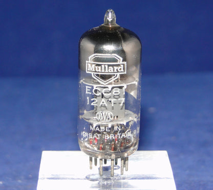ECC81, MULLARD, OLD SHIELD, WHITE PRINT, FACTORY CODE, Tk3 B1J5, BLACKBURN 1961 MANUFACTURE