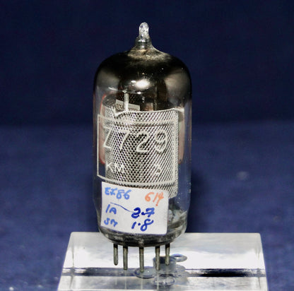 Z729, GEC MARCONI, EF86, MULLARD, PIN MESH SCREEN, HAMMERSMITH DECEMBER 1954 MANUFACTURE
