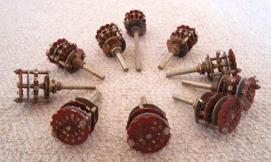ROTARY RADIO TRANSMITTER SWITCHES SINGLE THROW 3-POLE 2-WAFER YAXLEY STYLE