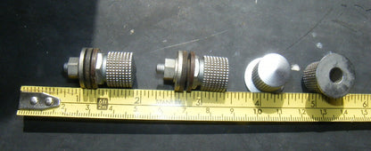 MILLED & KNURLED METAL RADIO KNOBS - MULLARD MAGIC - 1