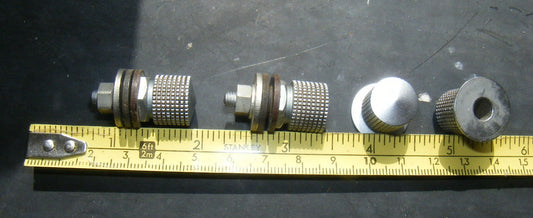 MILLED & KNURLED METAL RADIO KNOBS - MULLARD MAGIC - 1
