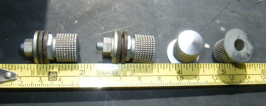 MILLED & KNURLED METAL RADIO KNOBS - MULLARD MAGIC - 2
