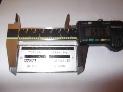 SERIAL NUMBER PLATE, RACAL, COMMUNICATIONS RECEIVER, RA17, RA117, RA1217, RA1772, RA1792