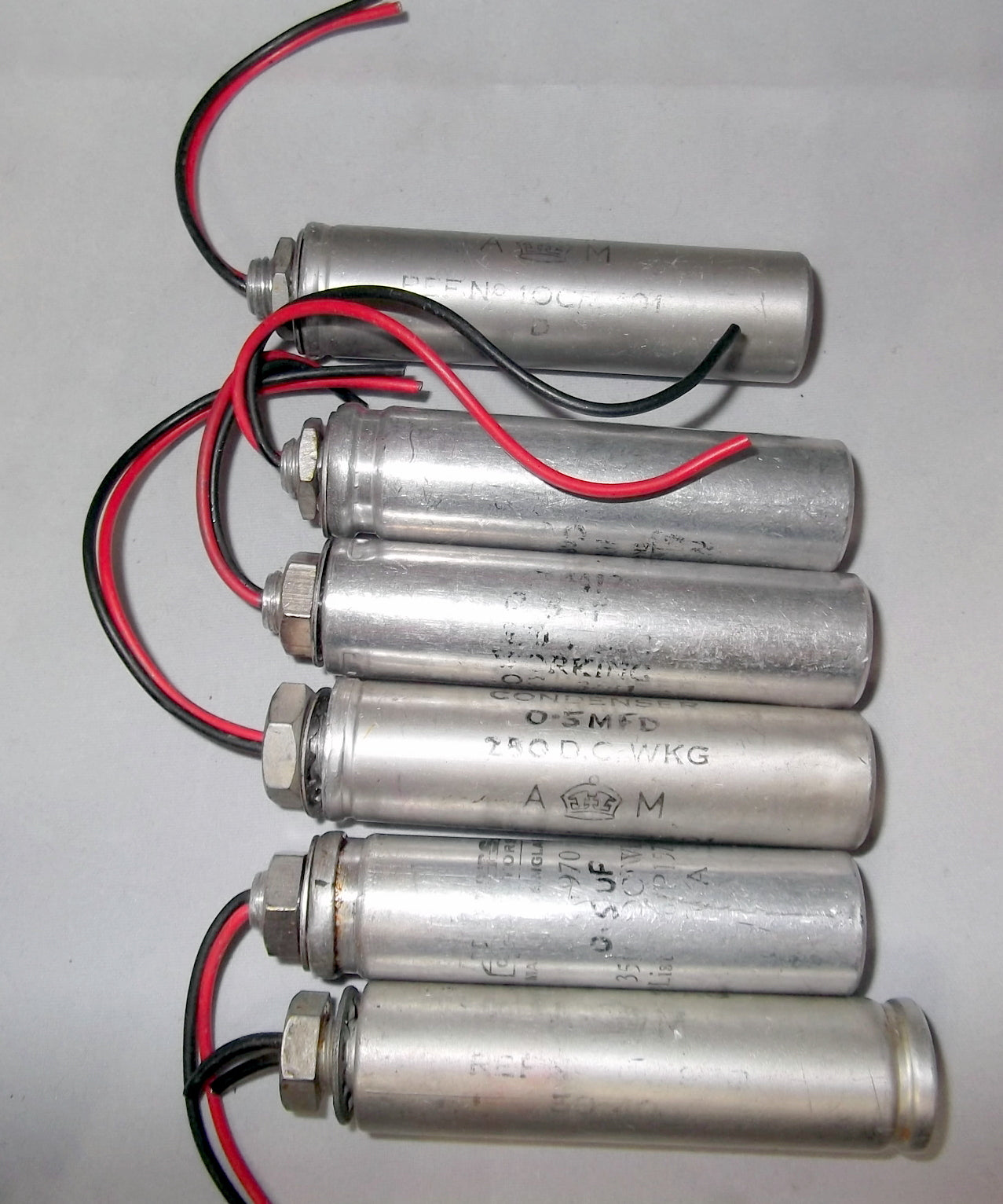 RAF R1155 REMANUFACTURED 0.5uF CAN CAPACITOR - REPRO RESTO ITEM
