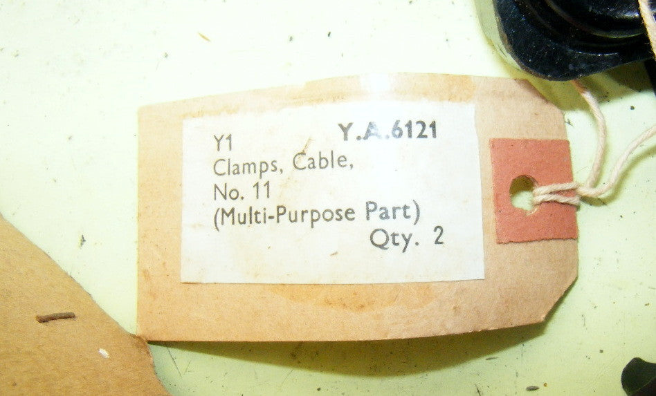 YA6121, military radio, cable clamps, boxed, pair, - MULLARD MAGIC - 2